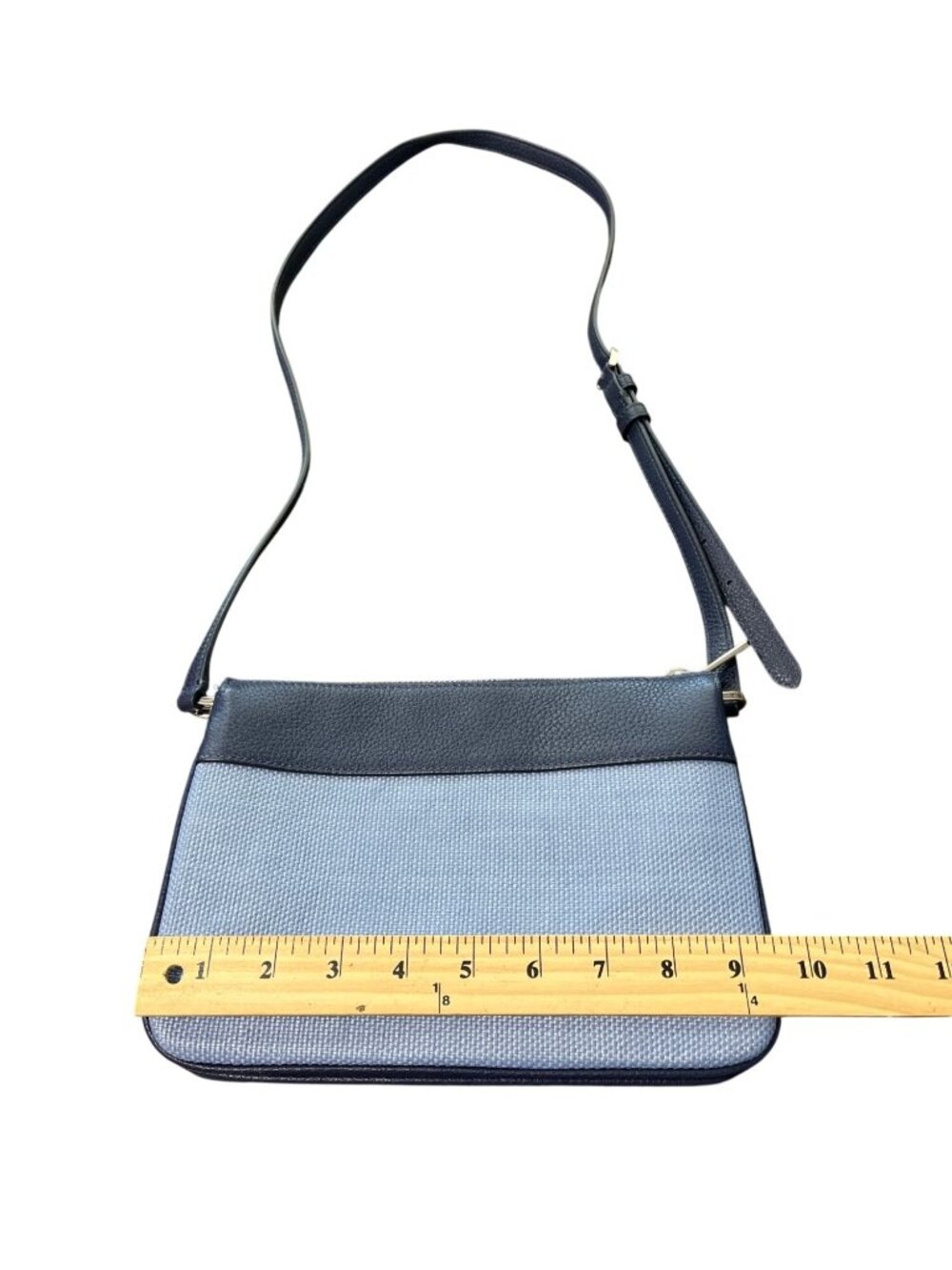 Kate Spade Leila Triple Gusset Crossbody Bag Blue Floral With Adjustable Strap - Picture 4 of 6